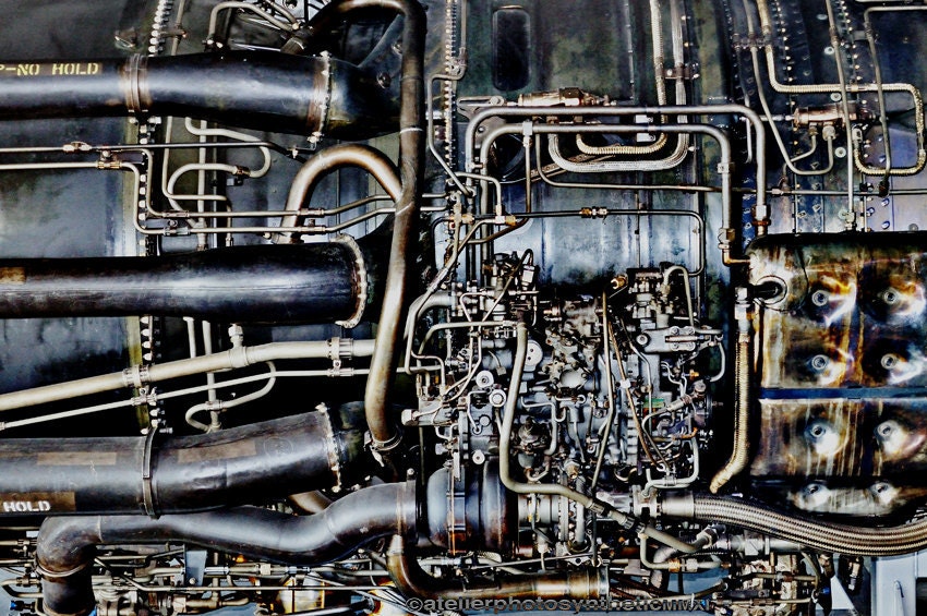 12x8 Metallic Finish Fine Art Photo Print - SR71 Blackbird Aircraft Engine, US Air Force Aviation History - Signed Limited Edition
