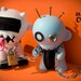 Silviacat - Kidrobot handpainted Mini Raffy and a Mini Munny Sadoman and Sadofido