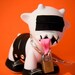 Silviacat - Kidrobot handpainted Mini Raffy and a Mini Munny Sadoman and Sadofido