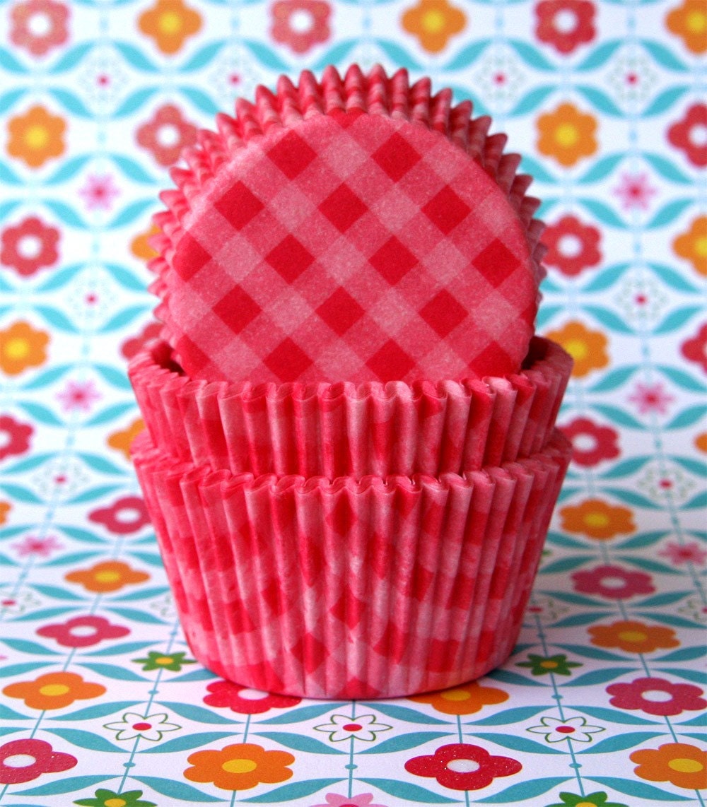All Red Gingham Cupcake Liners (45) Il_170x135