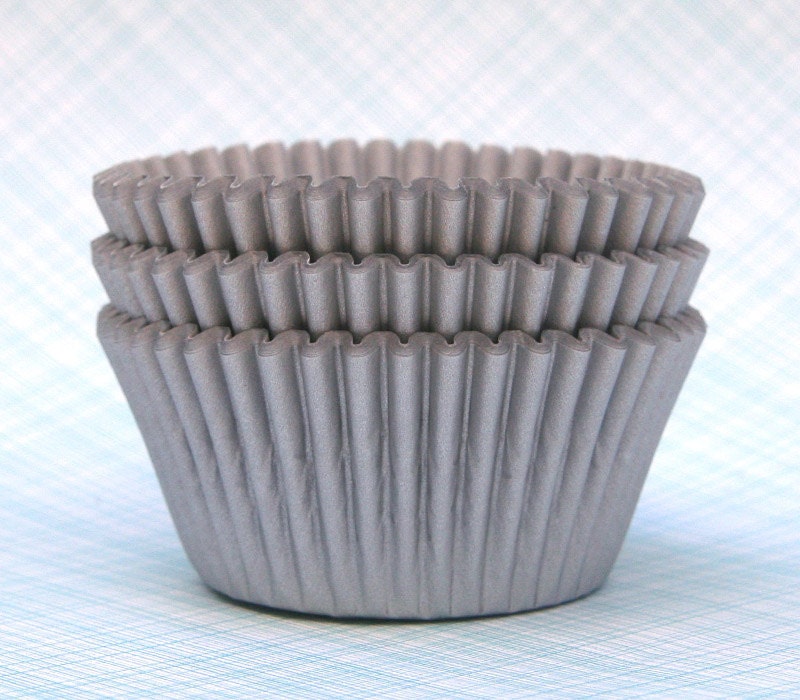 Cupcake Liners - Matte Silver Baking Cups (45) Il_170x135