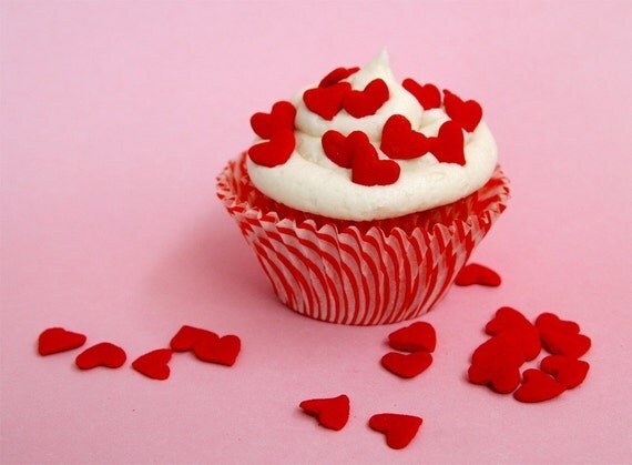 Large Red Heart Confetti Sprinkles for Cupcake Decorating (3 ounces) Il_570xn