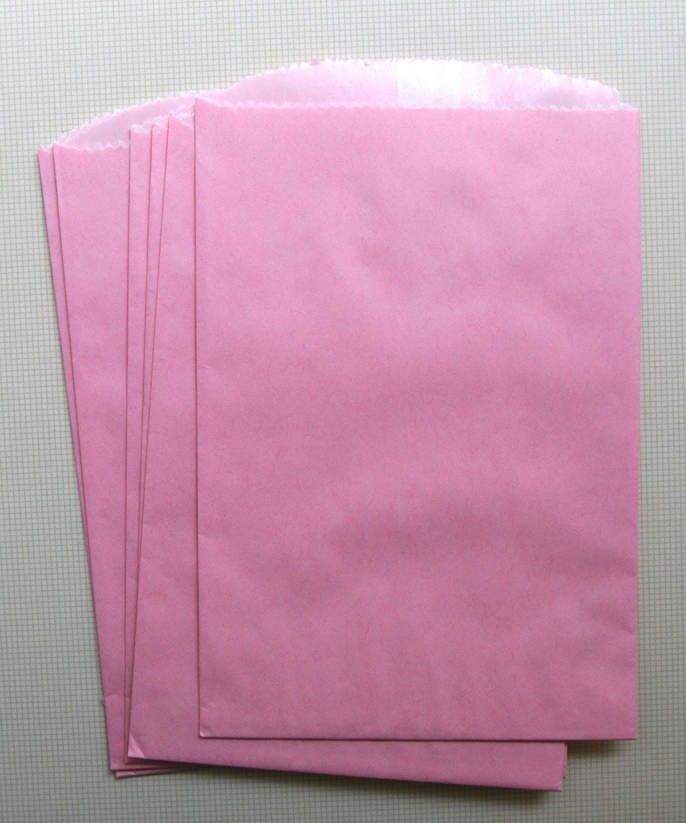 Pink Glassine Lined Paper Bags 12 by sweetestelle on Etsy