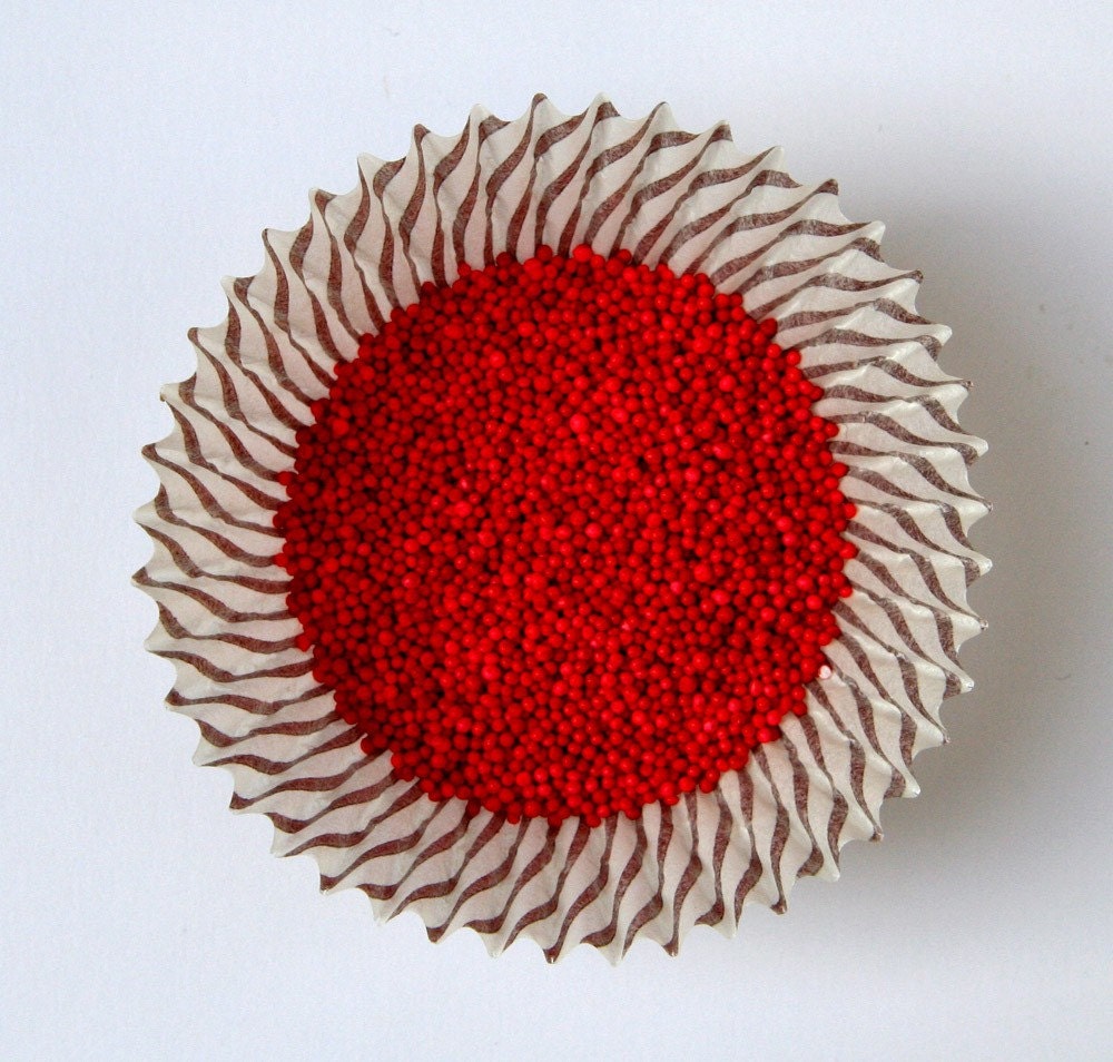 Red NonPareils for Decorating Cupcakes, Cookies and Cakes (2 ounces) Il_570xn