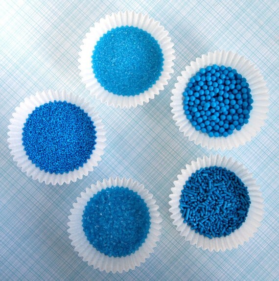 Blue Sprinkle and Sugar Mix for Decorating Cupcakes and Cookies (10 ounces) Il_570xn