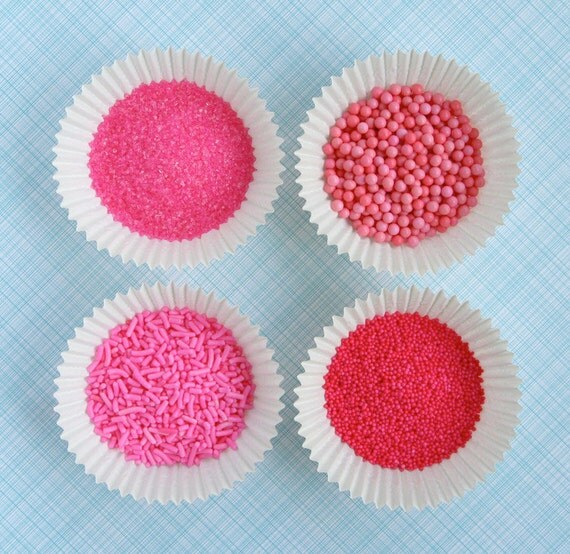 Pink Sprinkle and Sugar Mix for Decorating Cupcakes and Cookies (8 ounces) Il_570xn