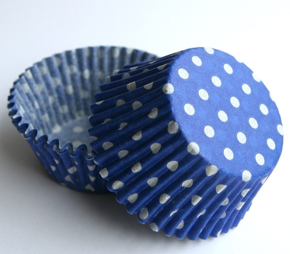 Blue Polka Dot Cupcake Liners (100)