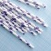 Purple Polka Dot Paper Straws with DIY Flags (25)