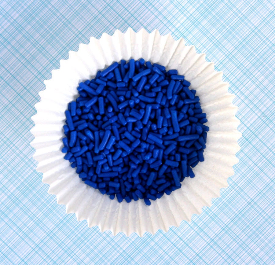 Dark Blue Sprinkles for Decorating Cupcakes and Cookies (4 ounces)