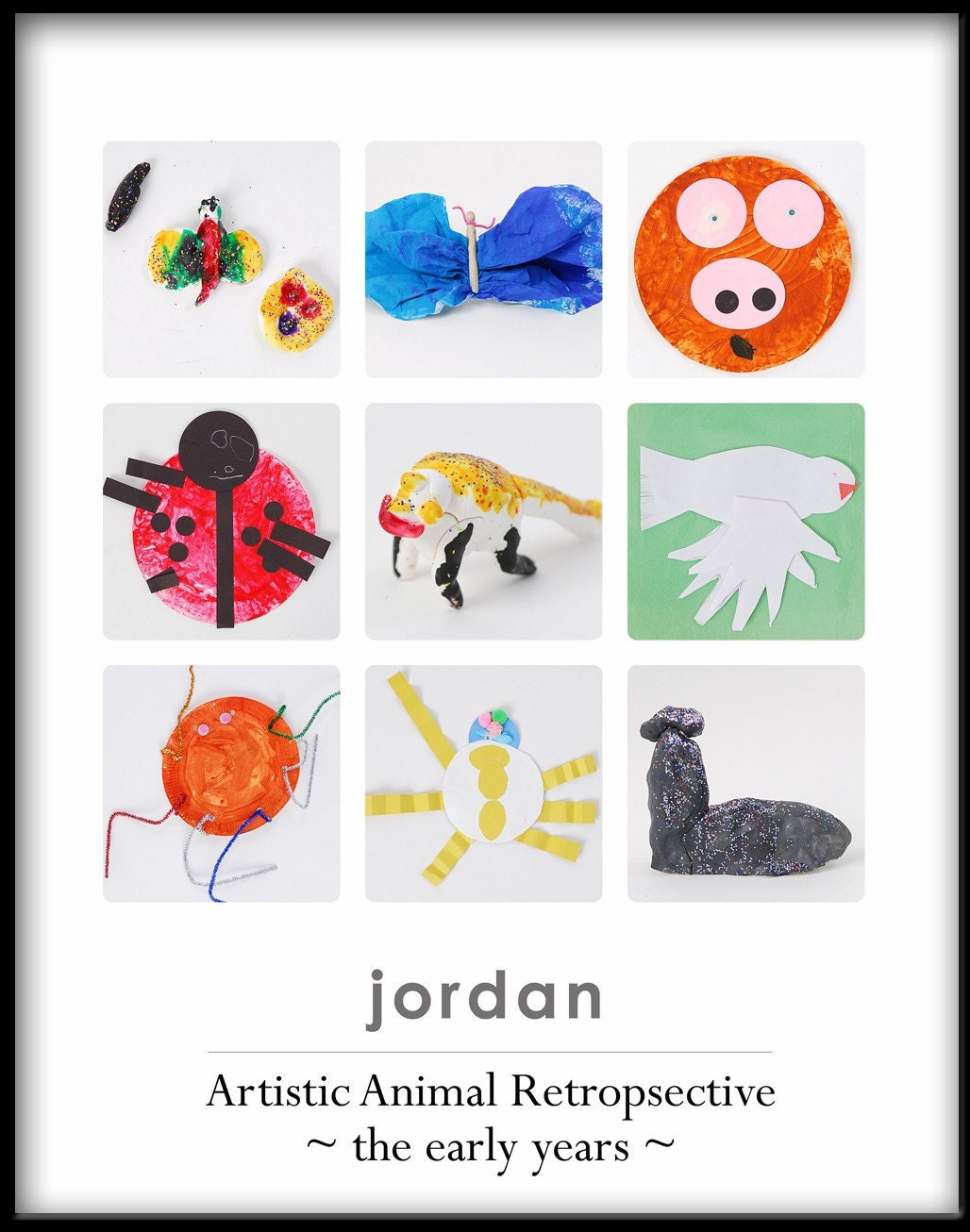 Custom Children's Artwork Collage-9 Square