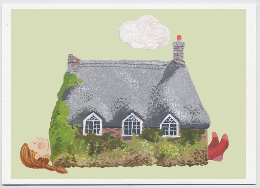 Greeting card - Woman as House