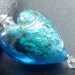 Foil Glass Sweet 16 Pendant Wire-Wrapped with Sterling Silver and Swarovski Crystal