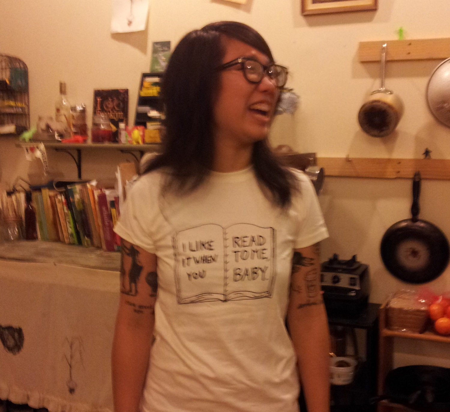 I Like it When You Read to Me - Organic Fitted Shirt