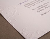 Embossed Damask Wedding Invitation Sample Set
