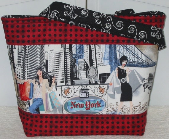 New York Shopping Girls Tote Bag Big City Diva Medium Purse