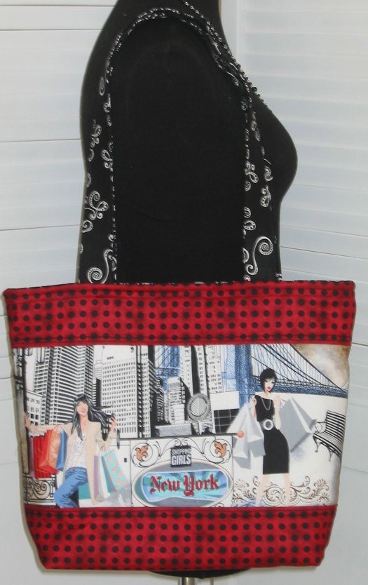New York Shopping Girls Tote Bag Big City Diva Medium Purse