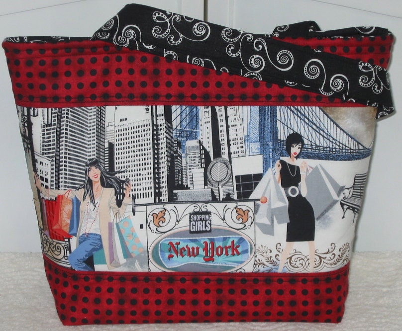New York Shopping Girls Tote Bag Big City Diva Medium Purse