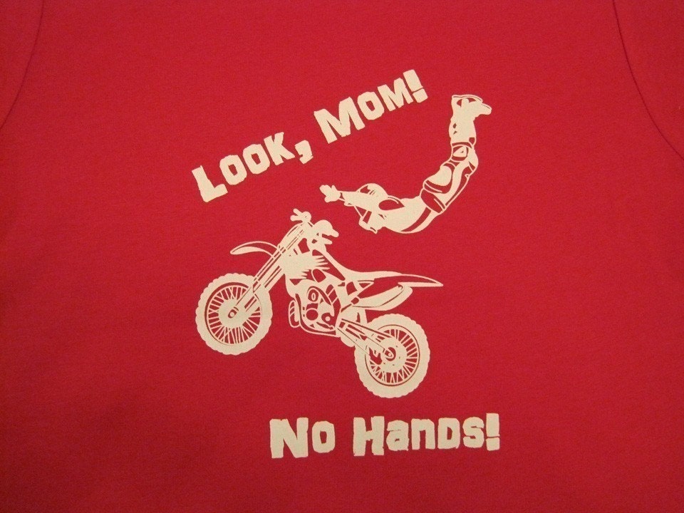 Dirt Bike Baby Onesie - Look Mom, No Hands