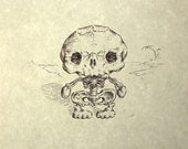 Hello Kitty Skeleton Print 8x10