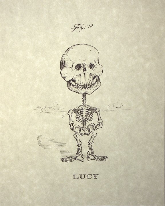Lucy Skeleton Print 8x10