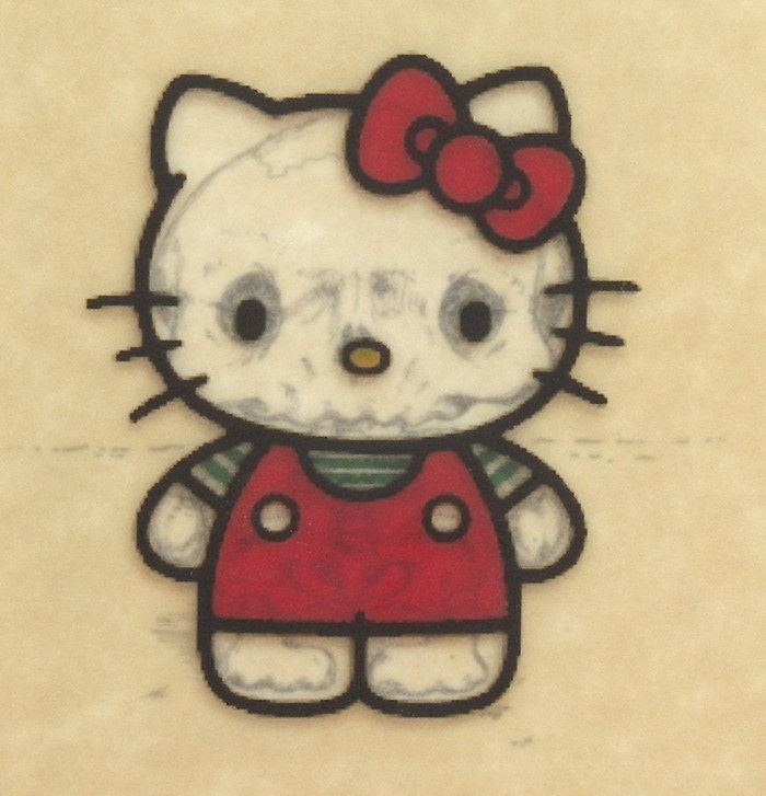 Hello Kitty Skeleton Print 8x10