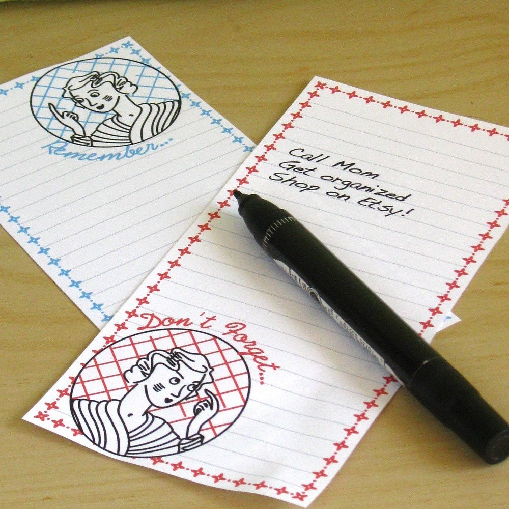Vintage Lady Shopping List - PRINTABLE