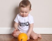 NYC Blocks Onesie, Bodysuit Jumper, Hand Drawn, Printed on American Apparel
