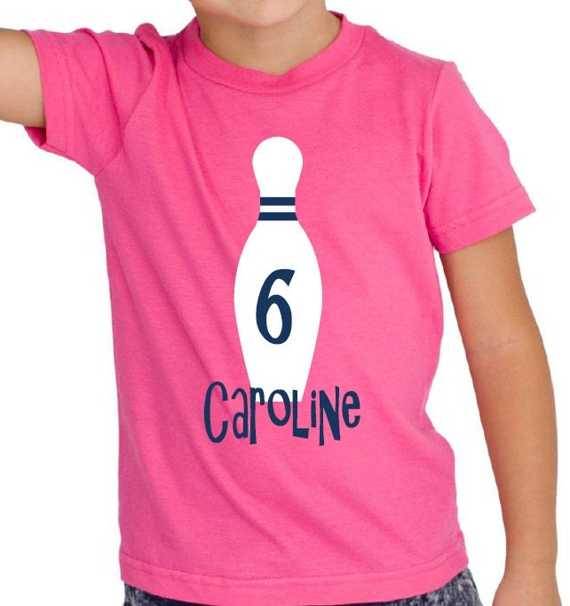 Bowling Birthday Shirt Pink Il_170x135