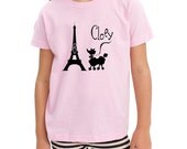 French Pink Poodle in Paris Birthday Shirt Personalized Short Sleeve Il_170x135