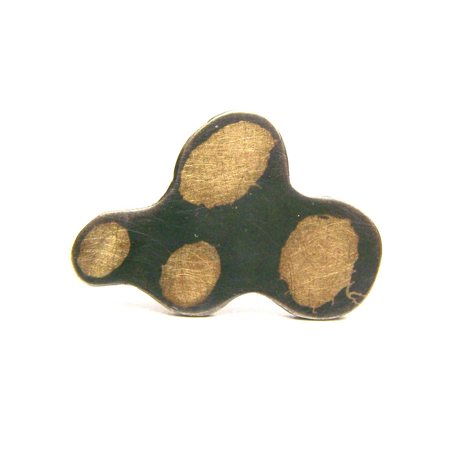 Black Silver Gold Animal Print Ring - Leopard Cloud