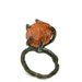 Raw Spessartite Garnet Dark Silver Ring - Feuerbaum