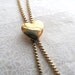 Gold vintage heart lariat necklace
