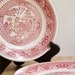 Transferware, Willow Ware Saucers, Red or Pink