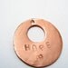 Copper Medallion or Charm Custom Hand Stamped