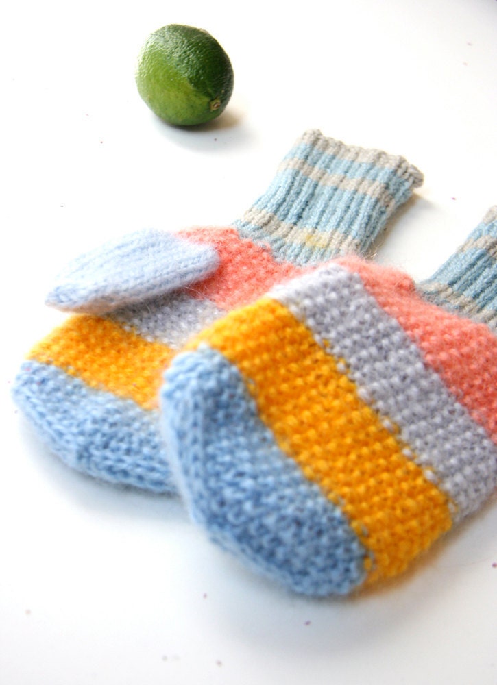 Rainbow Mittens, women gloves, cute mittens
