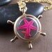 Navigator Necklace Sea Star Sea Glass Pocket Watch Pendant