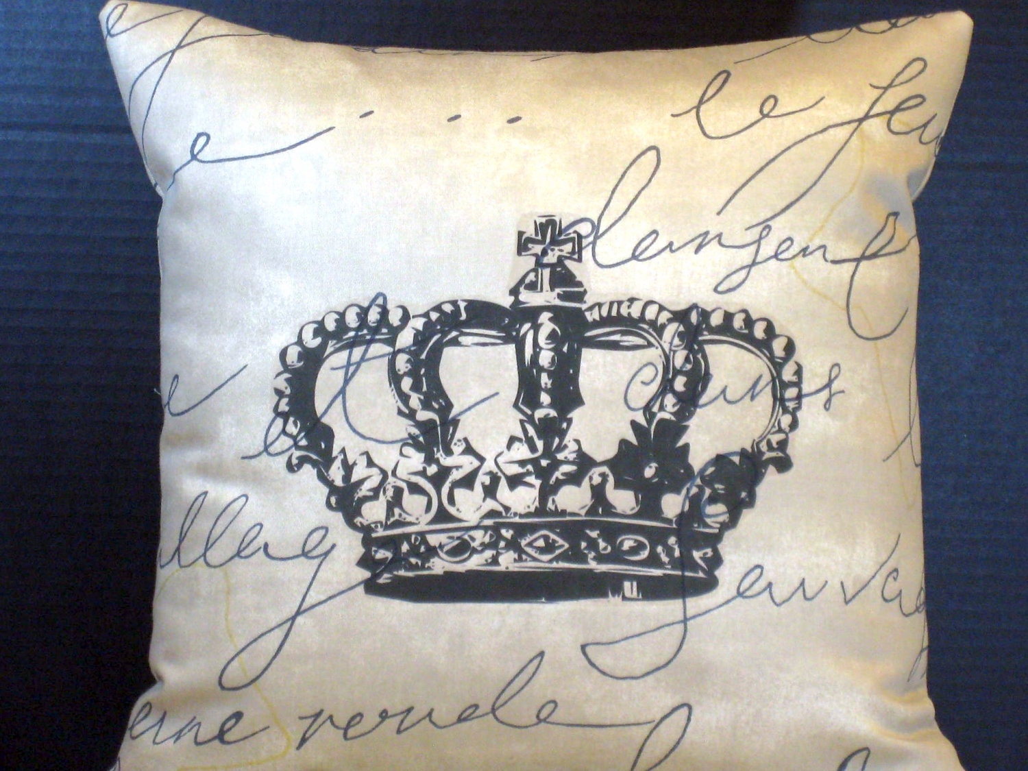 Pillow Royal Parchment with Regal French Crown