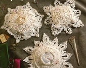 X373 Crochet PATTERN ONLY 8 Pincushion Snowflakes Pattern Annie's Attic