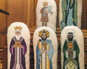 X698 Cross Stitch PATTERN ONLY Nativity Creche 8 Piece Set