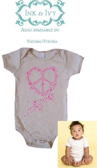 ORGANIC Peace Birds Baby Onesie