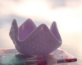 Fused Glass Bowl - Lavender Bubbler