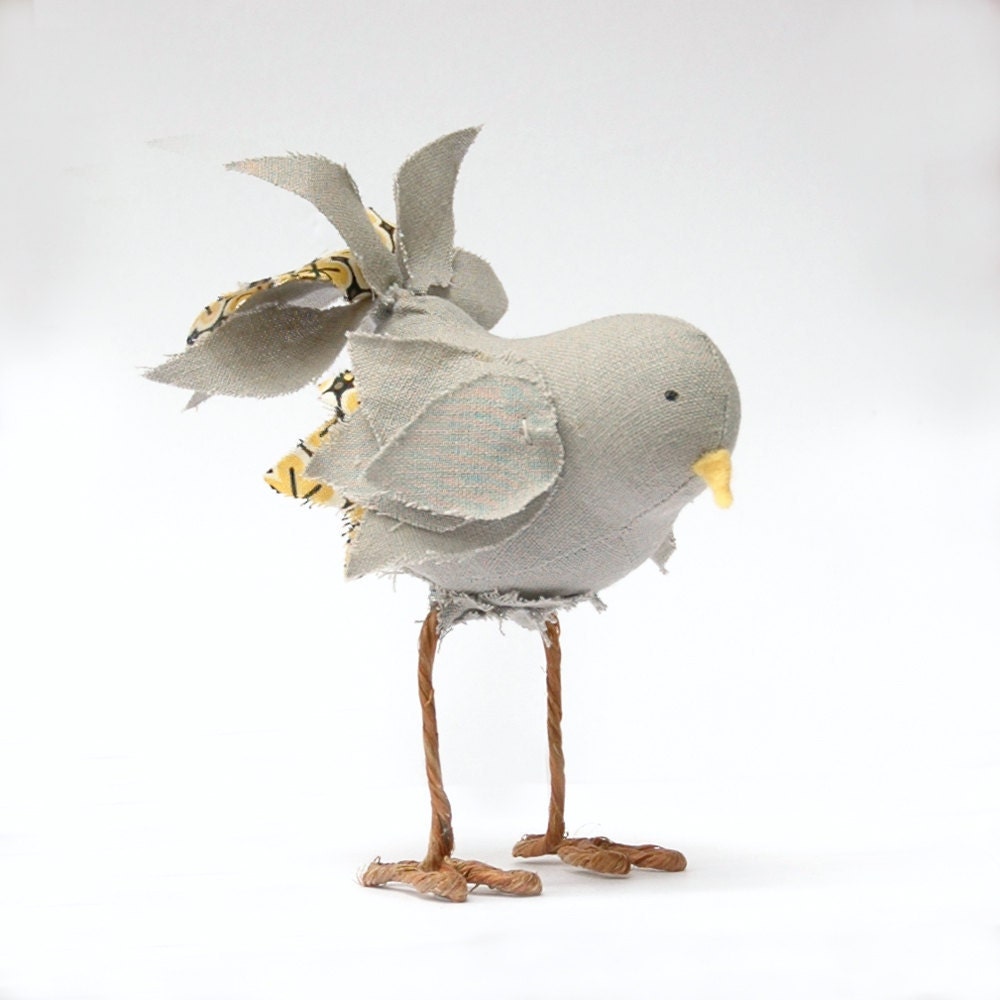 Fabric Bird Soft Sculpture