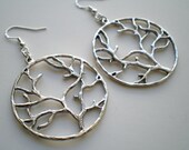 Silver Branches of Life Earrings