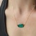 Hush /green quartz, vermeil & 14k gold filled necklace