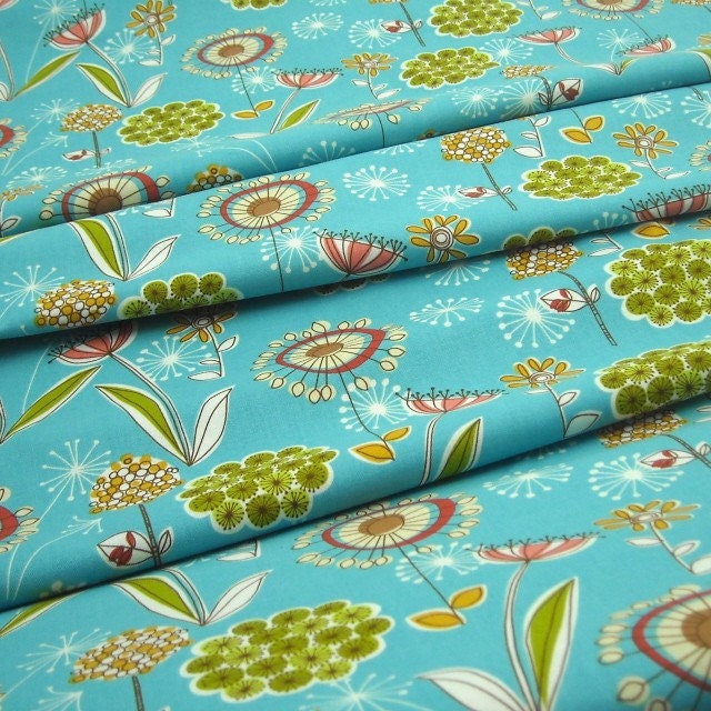 Dill Blossom by SEI - Cotton Quilting Fabric - Teal