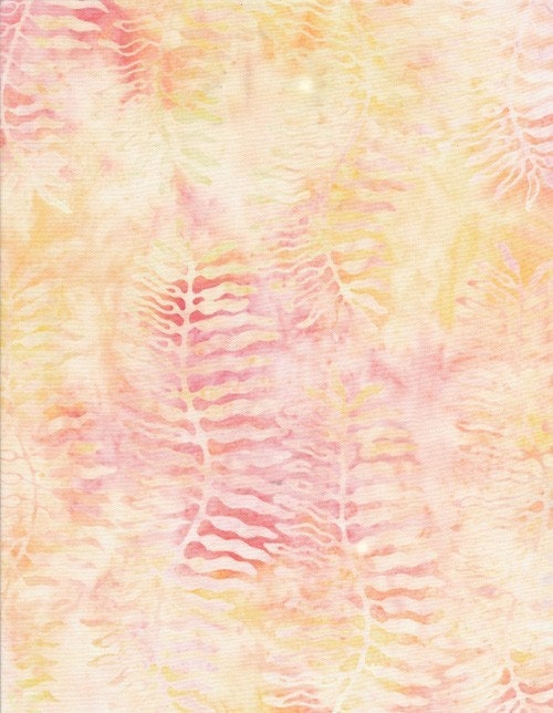 Batik Fabric: Tonga Taffy Batik - Peach - 100% Cotton - 1 YD