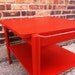 Mid Century End Table In Poppy Paprika