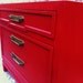 Vintage Chest of Drawers In Lipstick Red