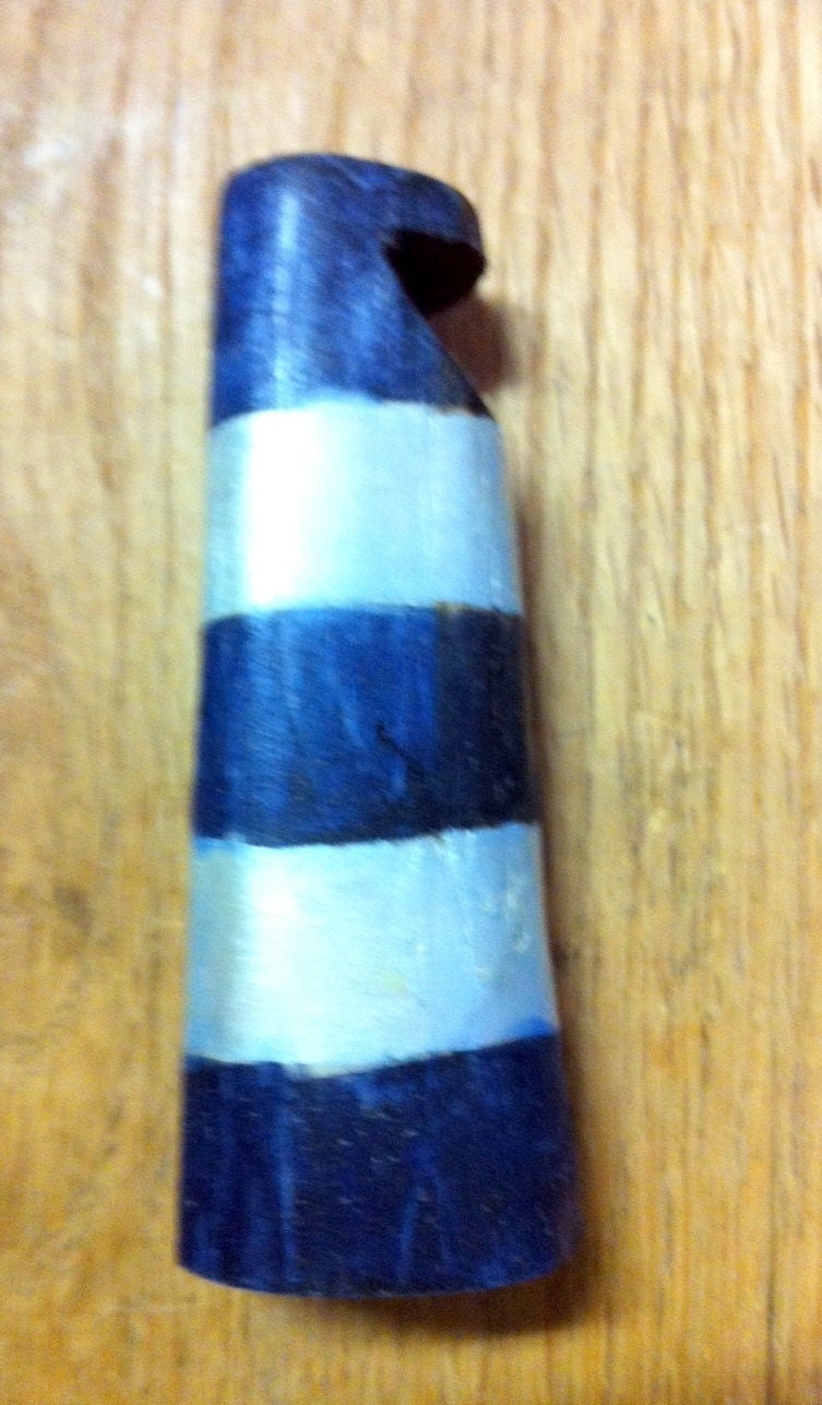 Wooden Whistle with Penn State Nittany Lion Colors.  Custom for DP