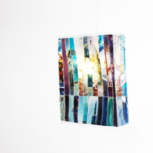 blue stripes umbu lamp